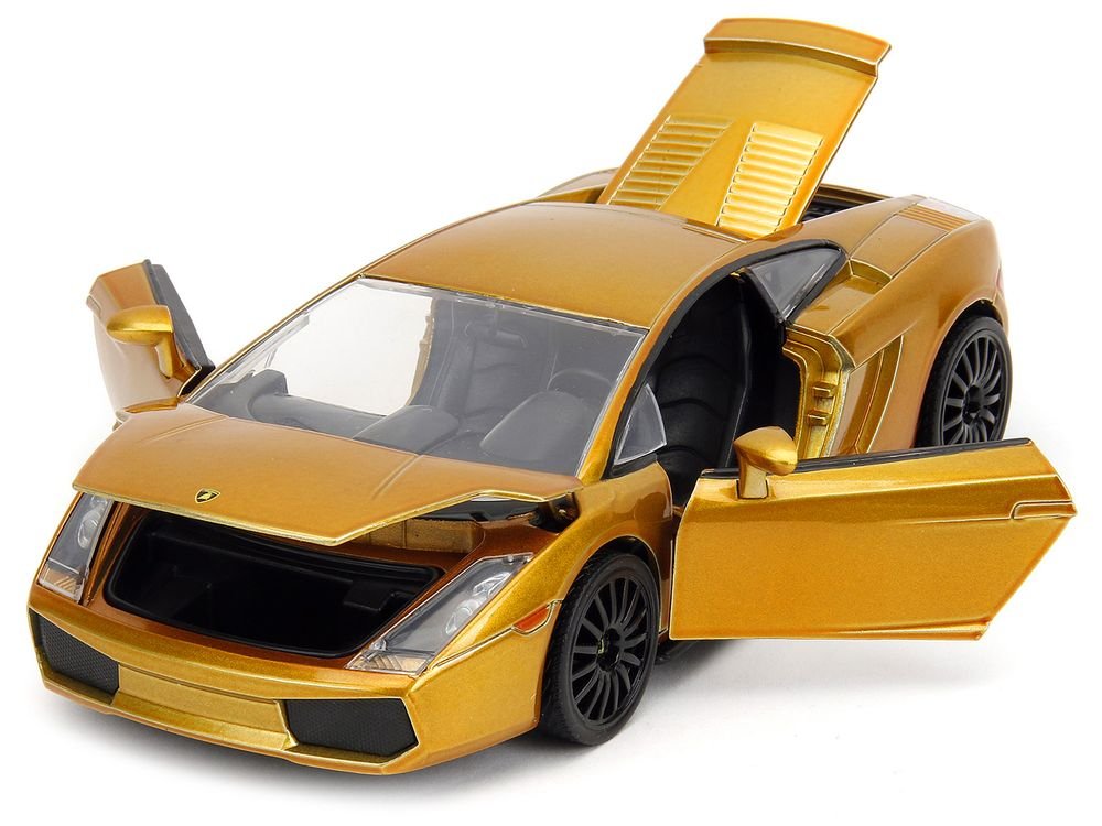 Lamborghini Gallardo Gold Metallic "Fast X" (2023) Movie "Fast & Furious" Series 1/24 Diecast Model Car by Jada view 2