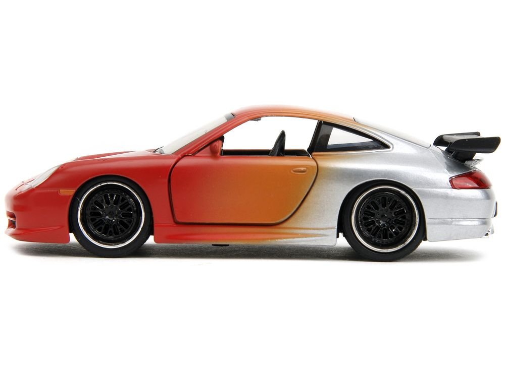 Porsche 911 GT3 RS Matt Orange and Silver Metallic "Pink Slips" Series 1/32 Diecast Model Car by Jada view 3