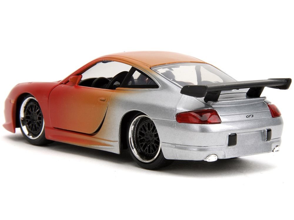 Porsche 911 GT3 RS Matt Orange and Silver Metallic "Pink Slips" Series 1/32 Diecast Model Car by Jada view 5