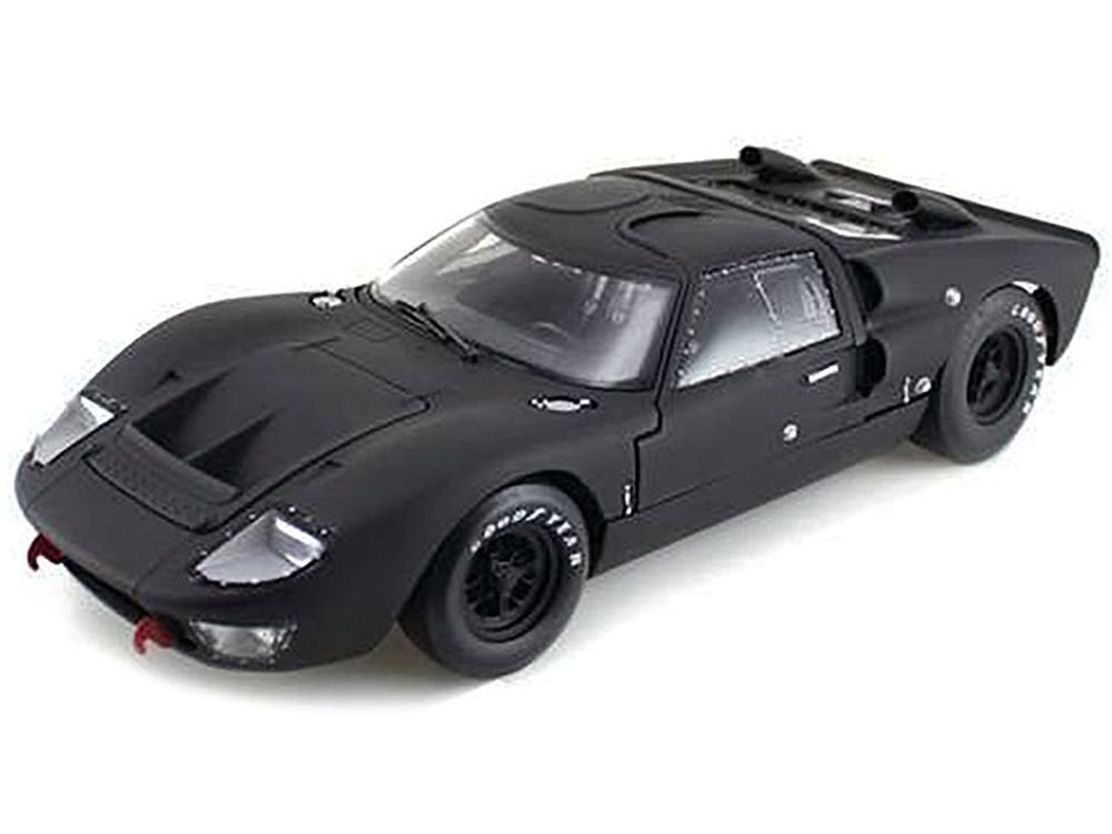 1966 Ford GT-40 GT40 MK 2 Matt Black 1/18 Diecast Car Model by Shelby Collectibles view 2