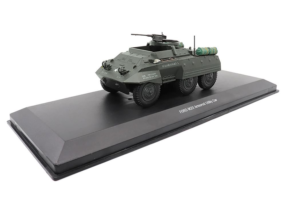 Ford M20 Armored Utility Car Olive Drab "United States Army" 1/43 Diecast Model by Militaria Die Cast view 3