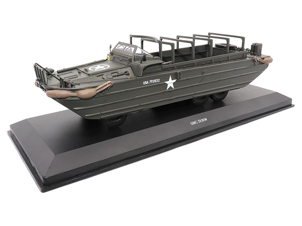 GMC DUKW Amphibious Vehicle Olive Drab "United States Army" 1/43 Diecast Model by Militaria Die Cast view 4