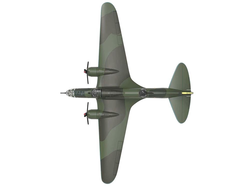 Ilyushin IL-4 Bomber Aircraft "Soviet Baltic Fleet Guards Regiment" (1942) "Planes of World War II" Series 1/144 Diecast Model Airplane by Luppa view 3