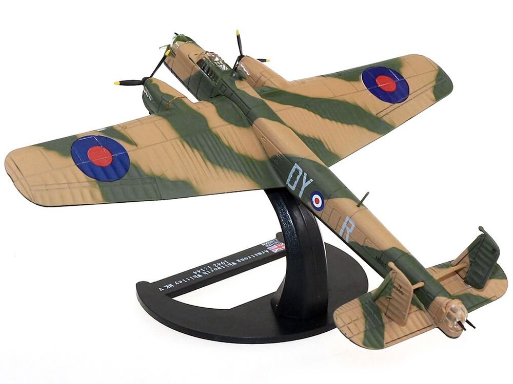 Armstrong Whitworth Whitley Mk.V Bomber Aircraft "No. 102 Squadron RAF Driffield" Royal Air Force (1940) "Planes of World War II" Series 1/144 Diecast Model Airplane by Luppa view 5