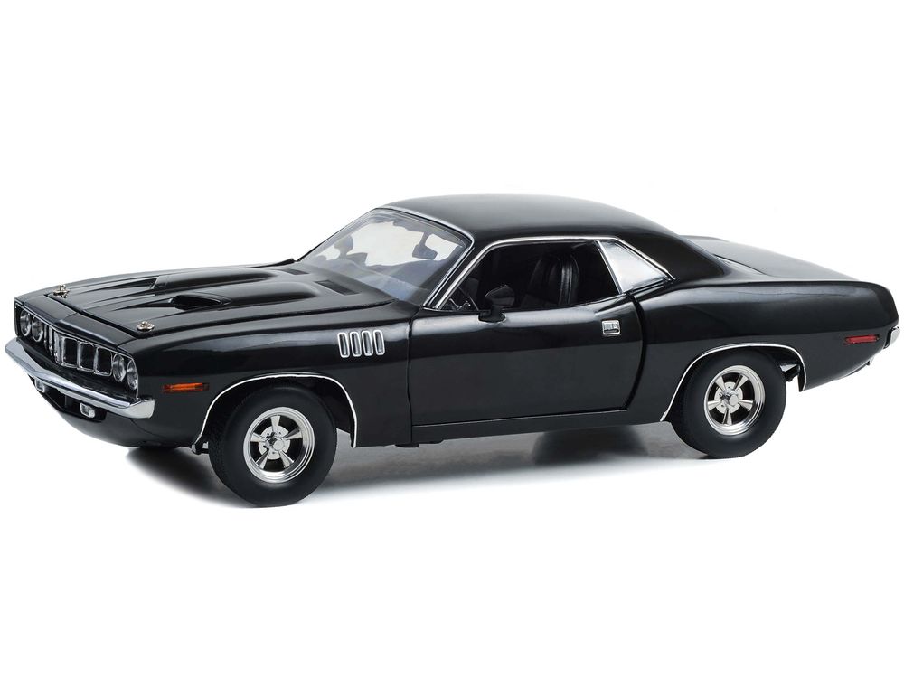 Plymouth Barracuda Black "John Wick: Chapter 4" (2023) Movie 1/18 Diecast Model Car by Highway 61 view 2