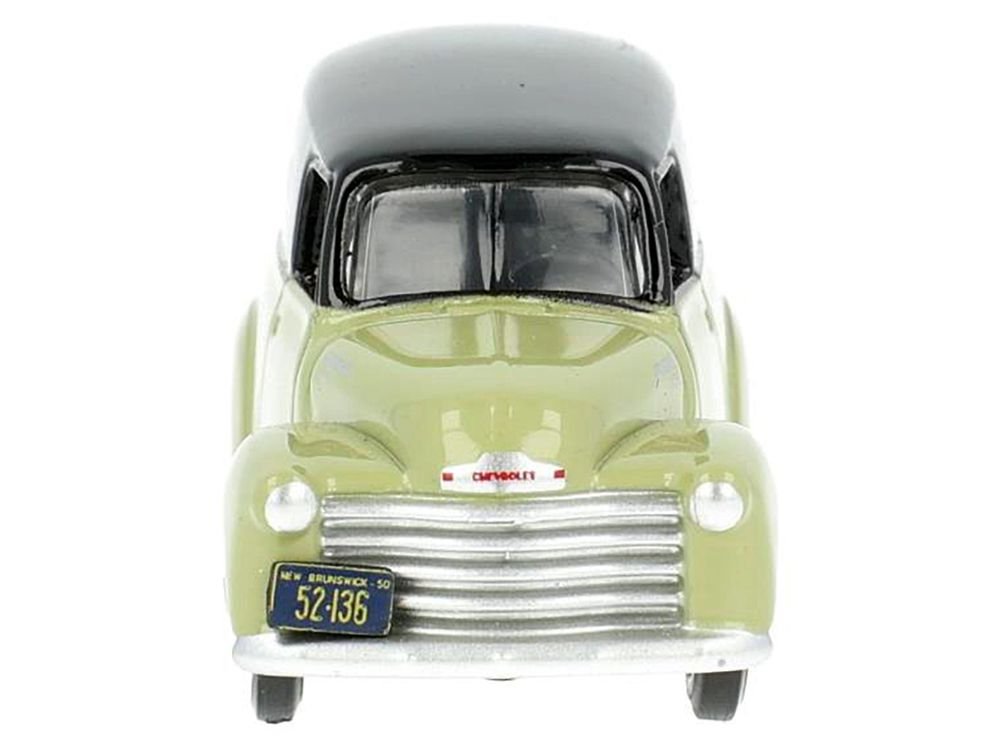 1950 Chevrolet Panel Van "Speciality Foods" Light Green and Black 1/87 (HO) Scale Diecast Model Car by Oxford Diecast view 3