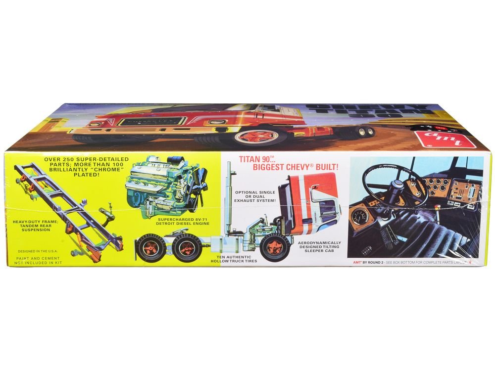 Skill 3 Model Kit Chevrolet Titan 90 Tractor Truck 1/25 Scale Model by AMT view 3