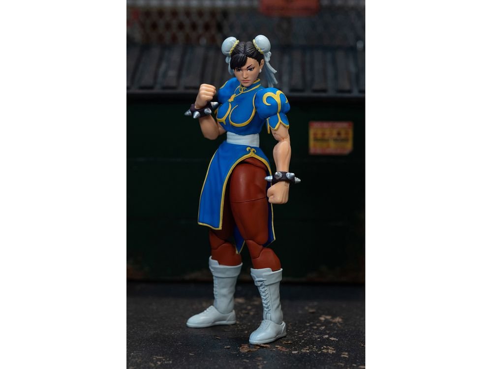 Chun-Li 6" Moveable Figure with Accessories and Alternate Head and Hands "Ultra Street Fighter II: The Final Challengers" (2017) Video Game model by Jada view 3