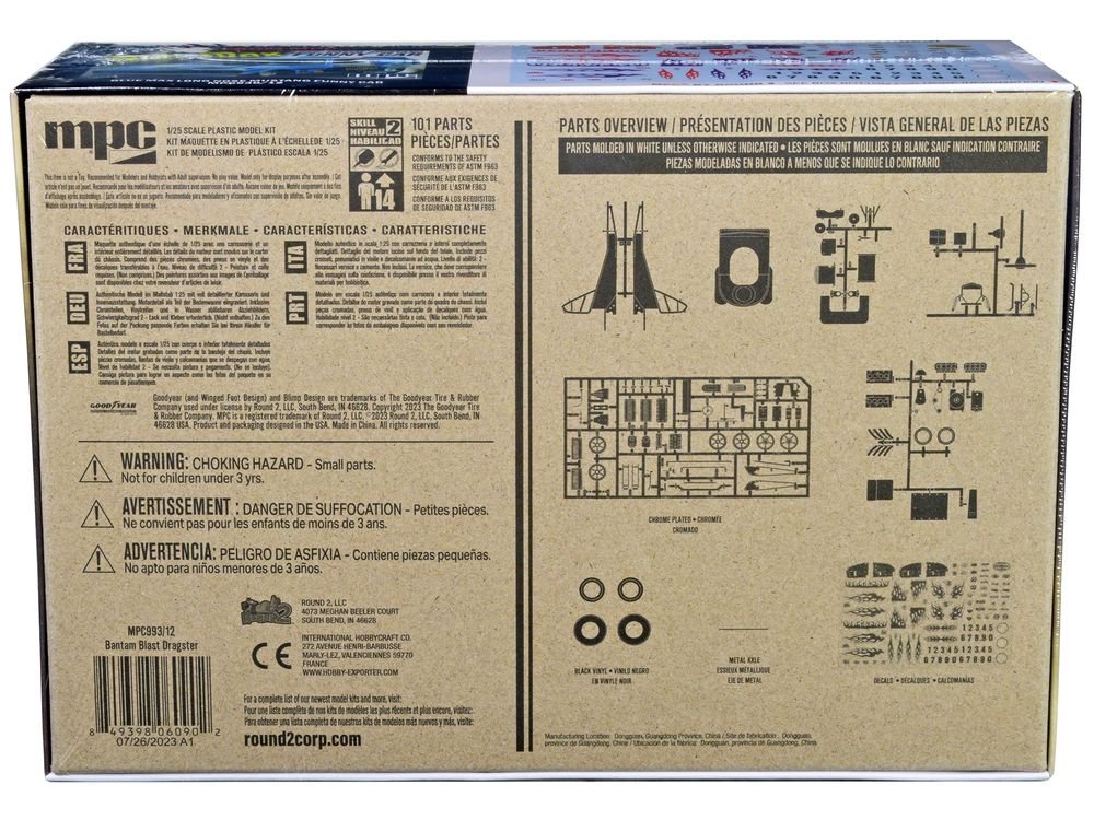 Skill 2 Model Kit "Bantam Blast" AA/FA Altered Roadster/Dragster 1/25 Scale Model by MPC view 4