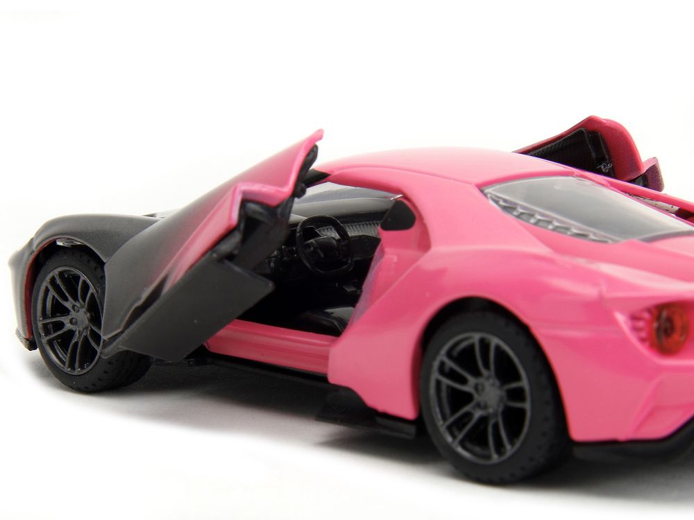 2017 Ford GT Gray Metallic and Pink Gradient "Pink Slips" Series 1/32 Diecast Model Car by Jada view 3