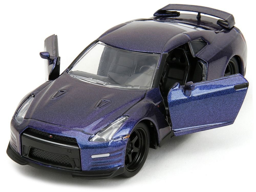 2009 Nissan GT-R (R35) Purple Metallic "Pink Slips" Series 1/32 Diecast Model Car by Jada view 2