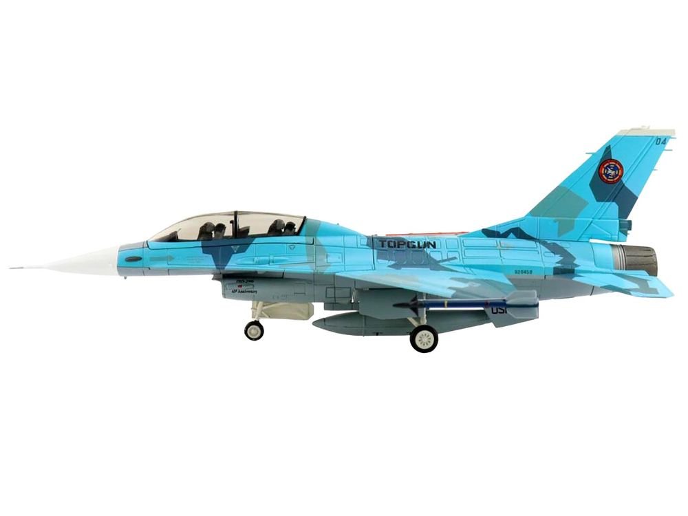 Lockheed F-16B Fighting Falcon Fighter Aircraft "Top Gun 90th Anniversary of Naval Aviation NSAWC" United States Navy "Air Power Series" 1/72 Diecast Model by Hobby Master view 2