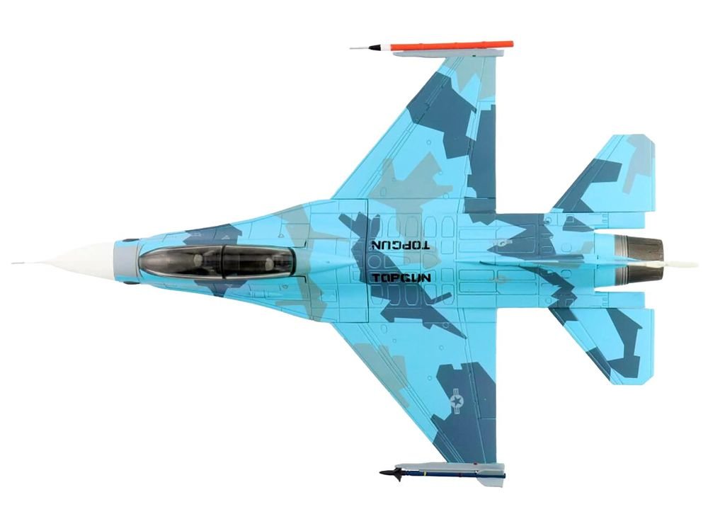 Lockheed F-16B Fighting Falcon Fighter Aircraft "Top Gun 90th Anniversary of Naval Aviation NSAWC" United States Navy "Air Power Series" 1/72 Diecast Model by Hobby Master view 3