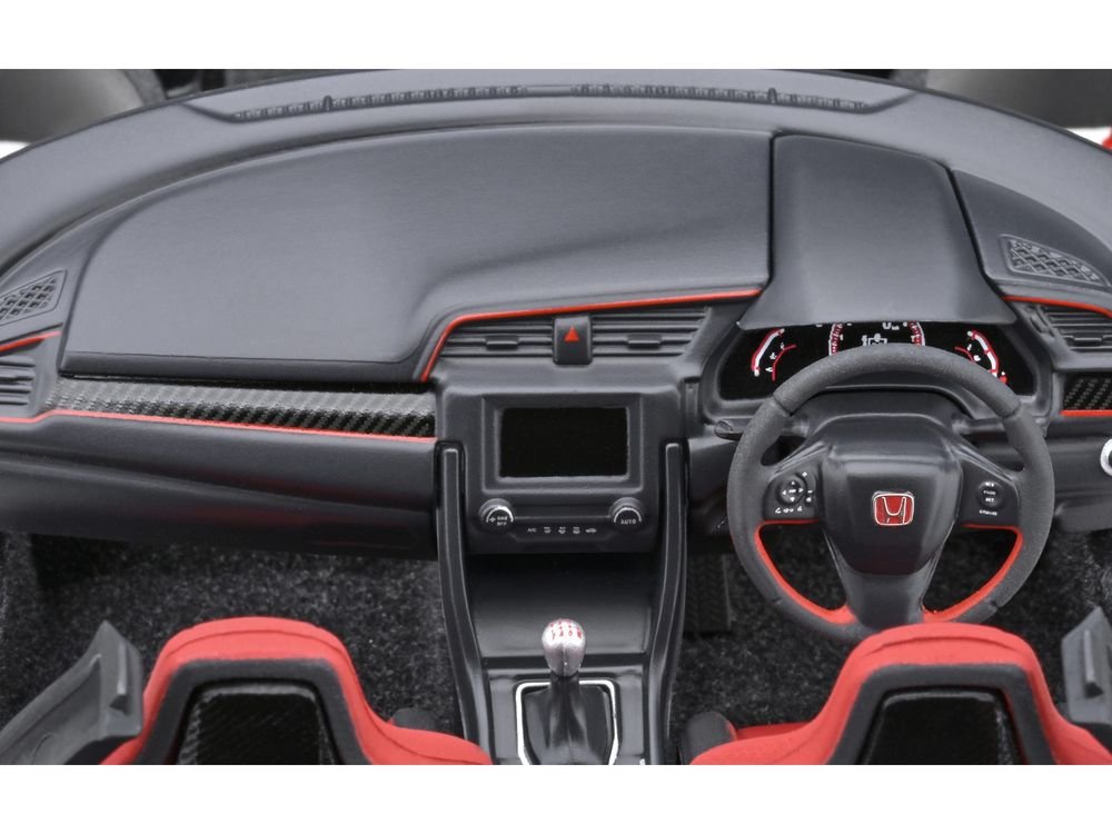 2021 Honda Civic Type R (FK8) RHD (Right Hand Drive) Crystal Black Pearl 1/18 Model Car by Autoart view 3