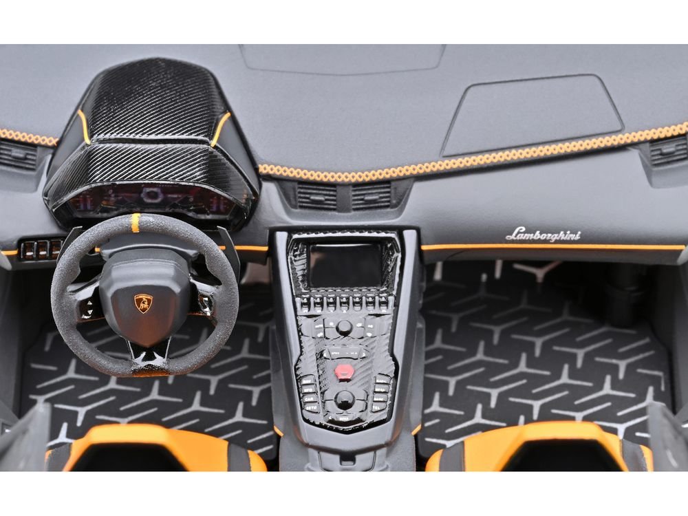 Lamborghini Aventador SVJ Arancio Atlas Pearl Orange 1/18 Model Car by Autoart view 3