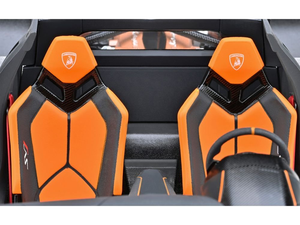 Lamborghini Aventador SVJ Arancio Atlas Pearl Orange 1/18 Model Car by Autoart view 4