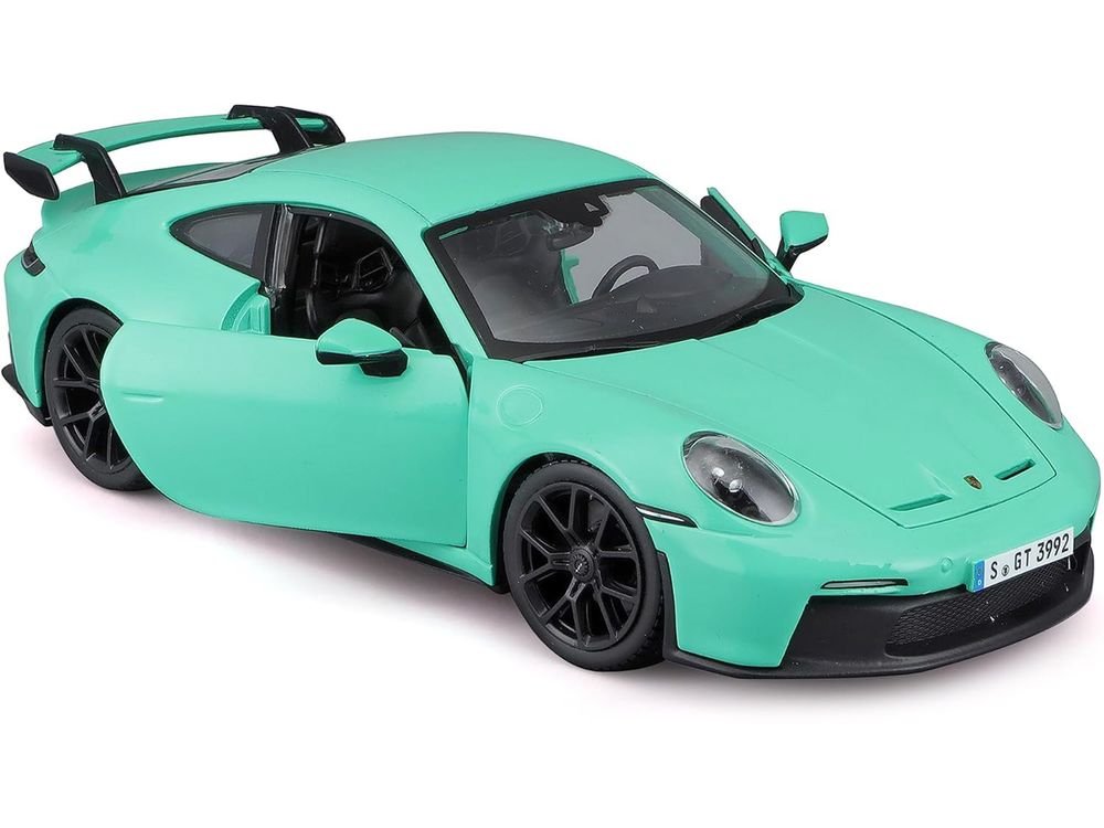Porsche 911 GT3 Light Green 1/24 Diecast Model Car by Bburago view 2