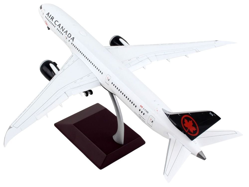 Boeing 787-9 Commercial Aircraft with Flaps Down "Air Canada" White with Black Tail "Gemini 200" Series 1/200 Diecast Model Airplane by GeminiJets view 3