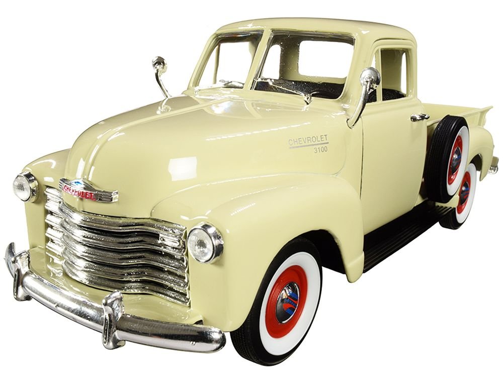 1953 Chevrolet 3100 Pickup Truck Cream 1/24-1/27 Diecast Model Car by Welly view 2