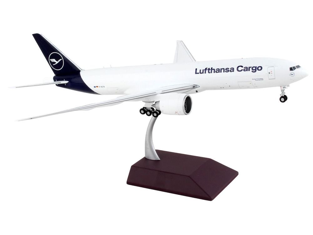 Boeing 777F Commercial Aircraft "Lufthansa Cargo" White with Blue Tail "Gemini 200" Series 1/200 Diecast Model Airplane by GeminiJets view 2