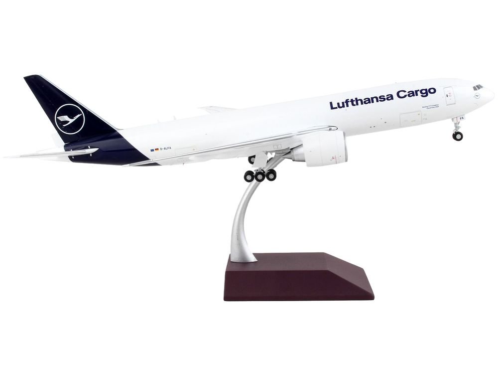 Boeing 777F Commercial Aircraft "Lufthansa Cargo" White with Blue Tail "Gemini 200" Series 1/200 Diecast Model Airplane by GeminiJets view 3