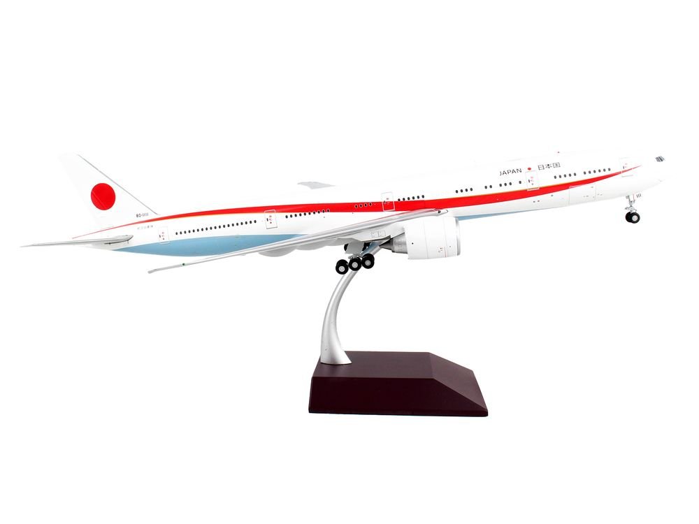Boeing 777-300ER Commercial Aircraft "Japan Air Self-Defense Force (JASDF)" White with Red Stripes "Gemini 200" Series 1/200 Diecast Model Airplane by GeminiJets view 2