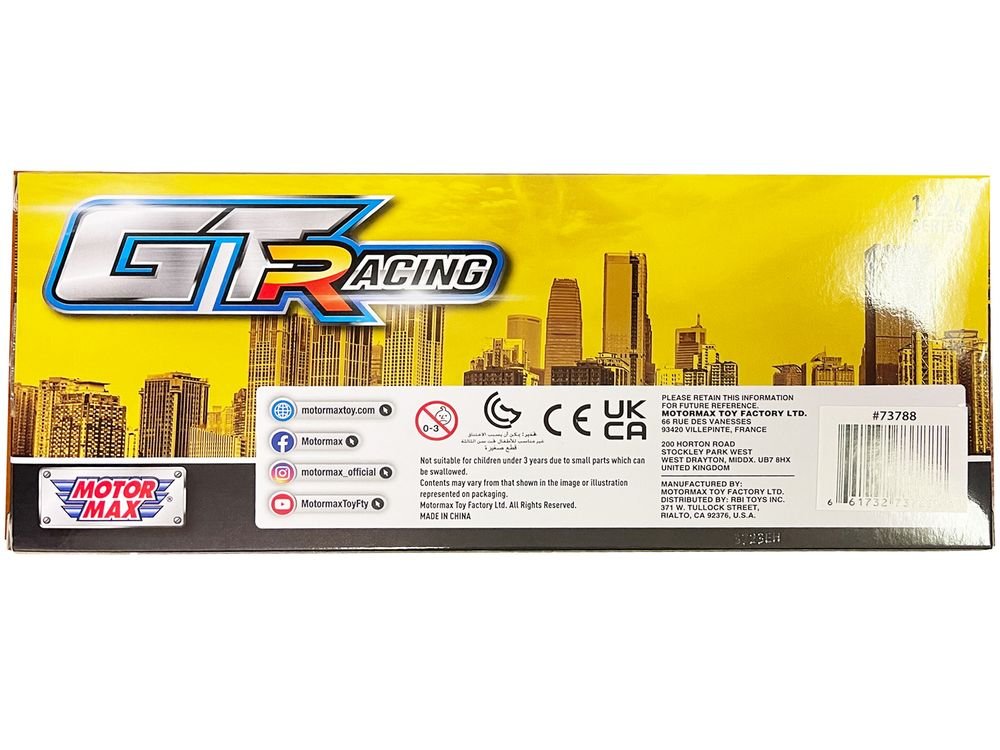 Audi R8 LMS GT3 Silver Metallic with Graphics "GT Racing" Series 1/24 Diecast Model Car by Motormax view 2