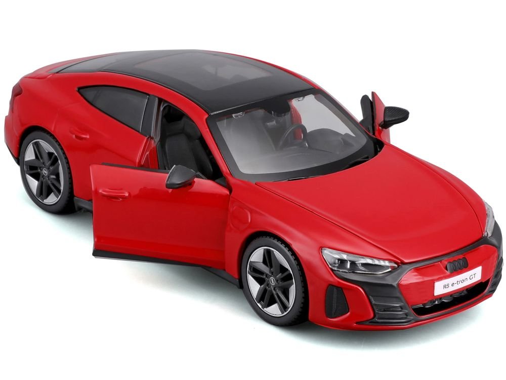 2022 Audi RS e-Tron GT Red with Black Top and Sunroof "Special Edition" Series 1/25 Diecast Model Car by Maisto view 2