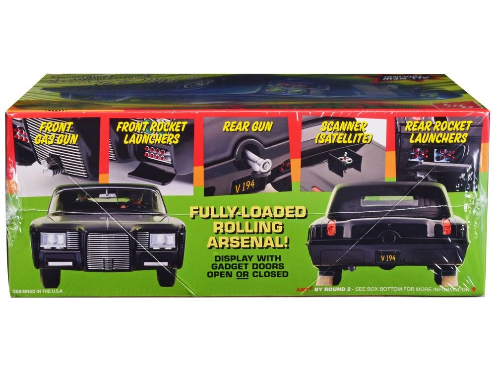 Skill 2 Model Kit Black Beauty "The Green Hornet" (1966–1967) TV Series with Green Hornet and Kato Figures 1/25 Scale Model by AMT view 3