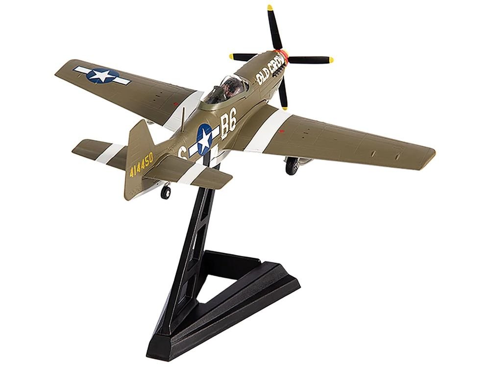 North American P-51D Mustang Fighter Aircraft "Captain Clarence E. Anderson 363rd FS 357th FG Old Crow" (1944) United States Air Force 1/72 Diecast Model by JC Wings view 3