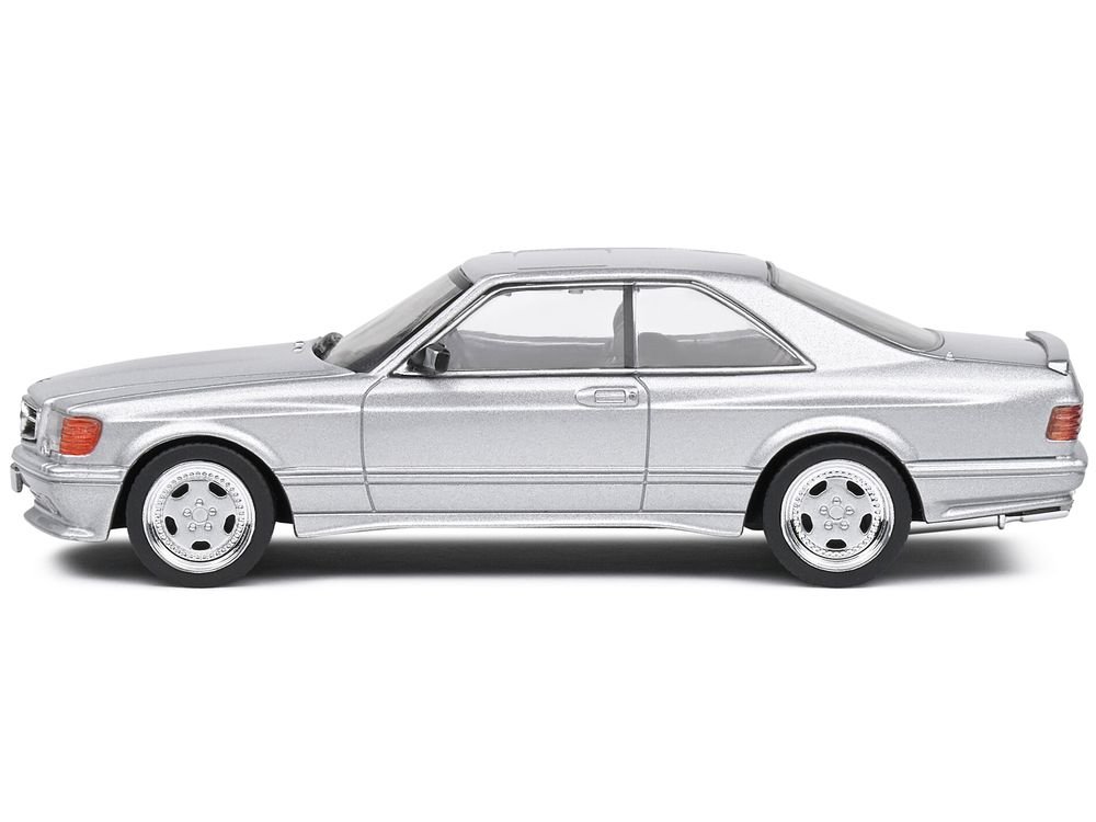 1990 Mercedes-Benz 560 SEC AMG WideBody Silver Metallic 1/43 Diecast Model Car by Solido view 2