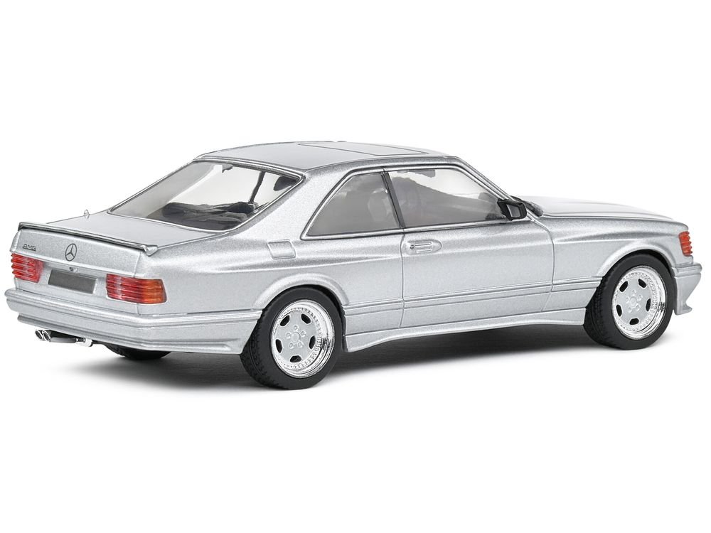 1990 Mercedes-Benz 560 SEC AMG WideBody Silver Metallic 1/43 Diecast Model Car by Solido view 3