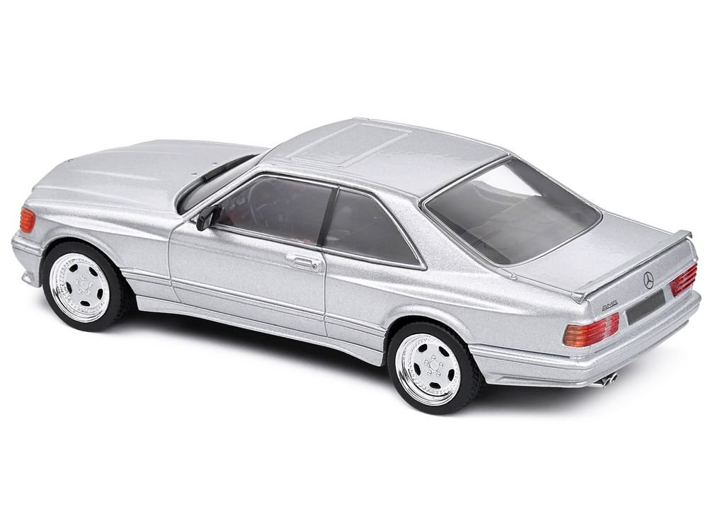 1990 Mercedes-Benz 560 SEC AMG WideBody Silver Metallic 1/43 Diecast Model Car by Solido view 4