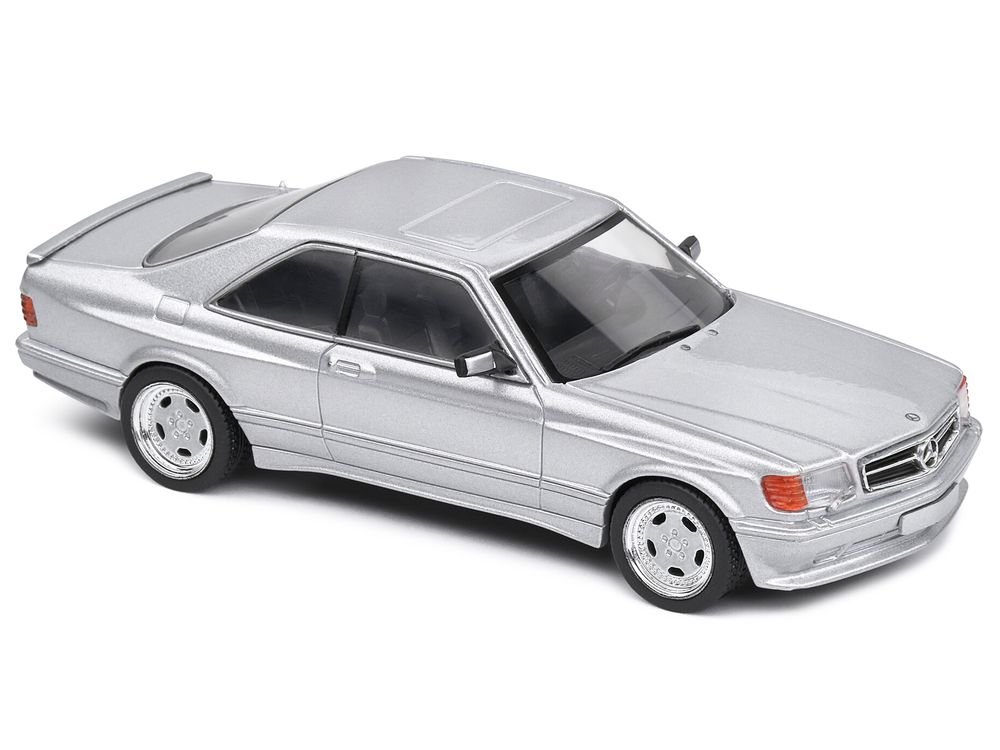 1990 Mercedes-Benz 560 SEC AMG WideBody Silver Metallic 1/43 Diecast Model Car by Solido view 5