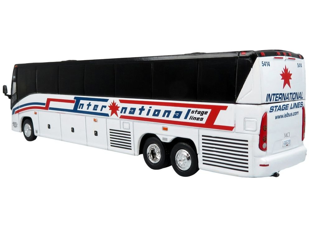 MCI J4500 Coach Bus "International Stage Lines" White "The Bus & Motorcoach Collection" Limited Edition to 504 pieces Worldwide 1/87 (HO) Diecast Model by Iconic Replicas view 3