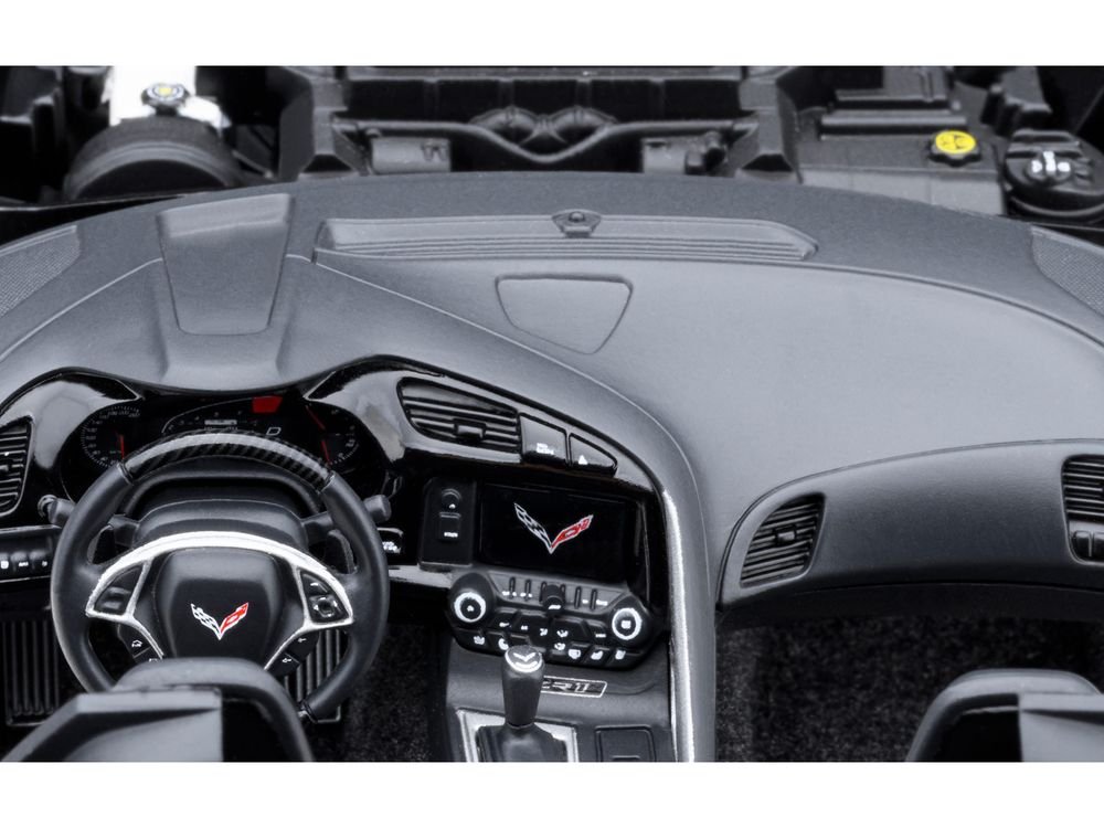 2019 Chevrolet Corvette C7 ZR1 Corvette Racing Yellow Tintcoat with Carbon Top 1/18 Model Car by Autoart view 3