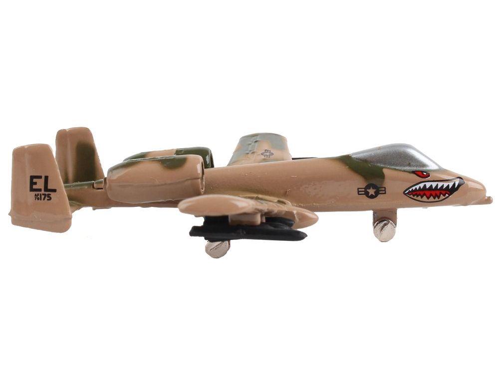 Fairchild Republic A-10 Thunderbolt II "Warthog" Attack Aircraft Camouflage "United States Air Force" with Runway Section Diecast Model Airplane by Runway24 view 2