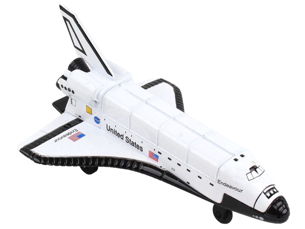 NASA "Endeavour" Space Shuttle White "United States" with Runway Section Diecast Model Airplane by Runway24 view 2