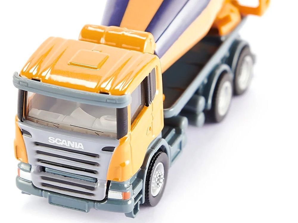 Scania Mixer Truck Yellow 1/87 (HO) Diecast Model by Siku view 3