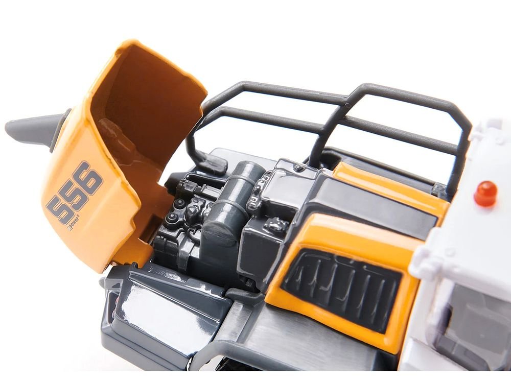 Liebherr L556 Wheel Loader Yellow with White Cabin 1/50 Diecast Model by Siku view 5
