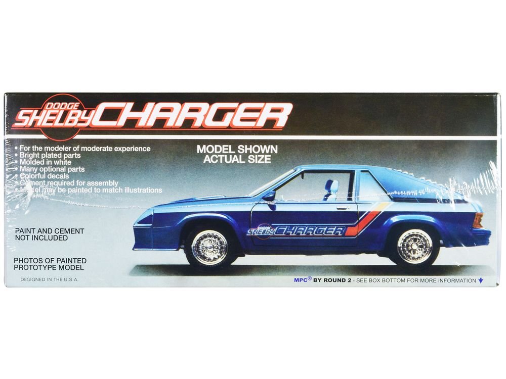 Skill 2 Model Kit 1986 Dodge Shelby Charger 1/25 Scale Model by MPC view 3