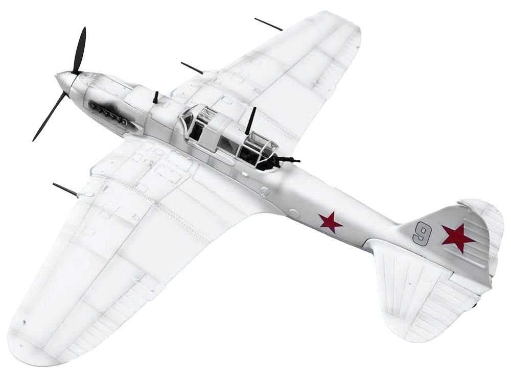 Ilyushin IL-2 Shturmovik Aircraft White "3rd Squadron 505th Air Assault Regiment 226th Air Assault Division Battle of Stalingrad" (1942) Soviet Air Force 1/72 Diecast Model Airplane by Legion view 3