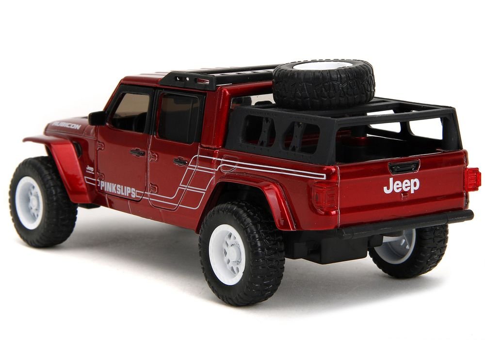 2020 Jeep Gladiator Pickup Truck Candy Red "Pink Slips" Series 1/32 Diecast Model Car by Jada view 5