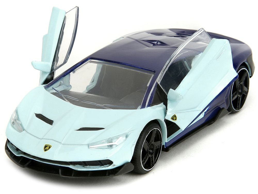 Lamborghini Centenario Light Blue and Purple "Pink Slips" Series 1/32 Diecast Model Car by Jada view 2