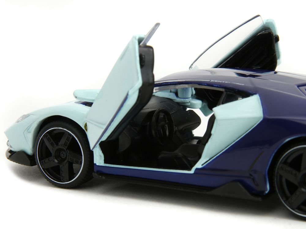 Lamborghini Centenario Light Blue and Purple "Pink Slips" Series 1/32 Diecast Model Car by Jada view 3