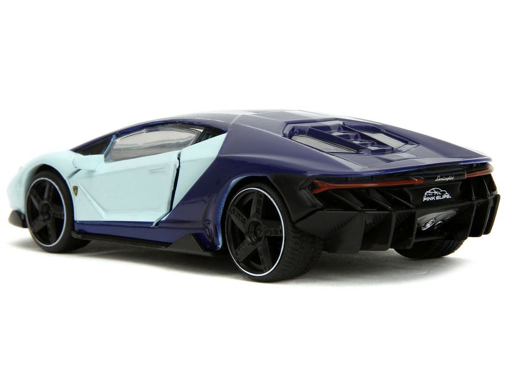 Lamborghini Centenario Light Blue and Purple "Pink Slips" Series 1/32 Diecast Model Car by Jada view 5