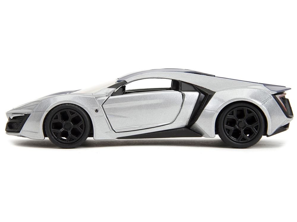 Lykan Hypersport Silver Metallic and Purple "Pink Slips" Series 1/32 Diecast Model Car by Jada view 3