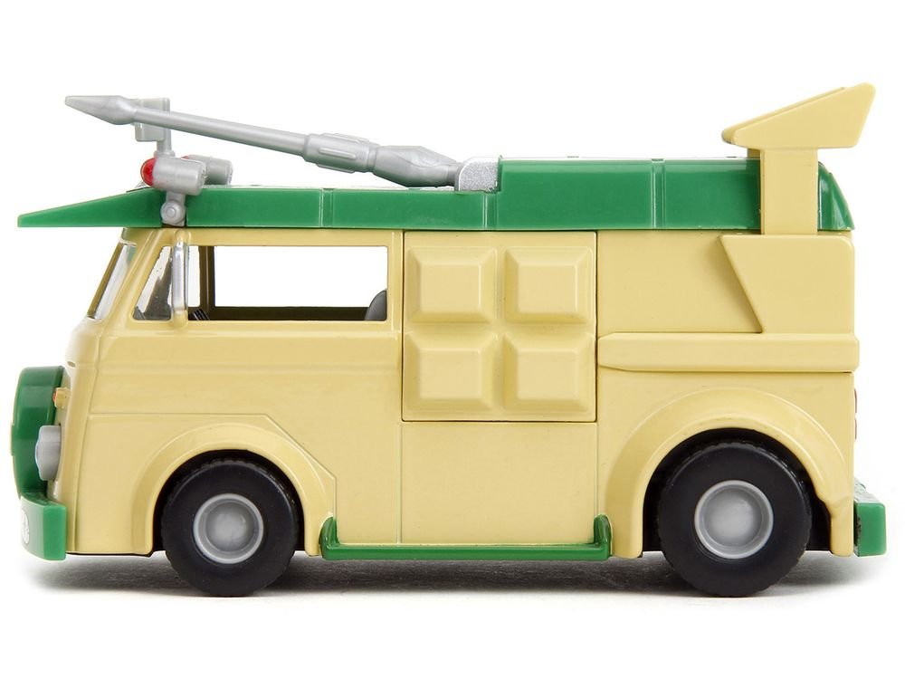Party Wagon Green and Beige "Teenage Mutant Ninja Turtles" "Hollywood Rides" Series Diecast Model Car by Jada view 3