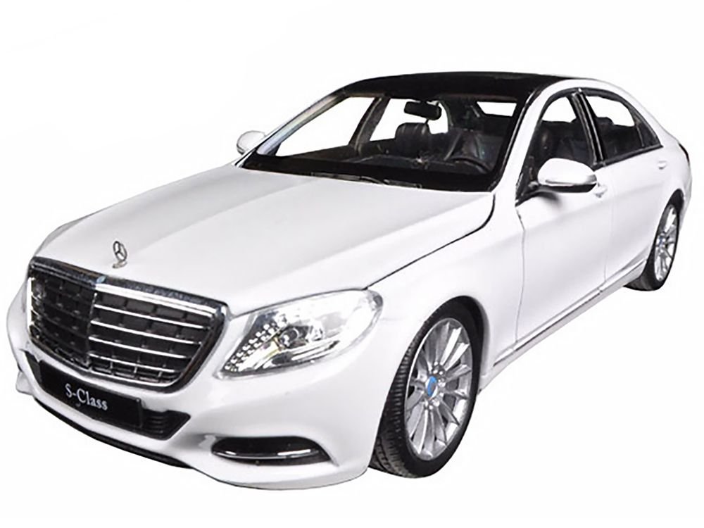 Mercedes Benz S Class with Sunroof White "NEX Models" 1/24 Diecast Model Car by Welly view 2