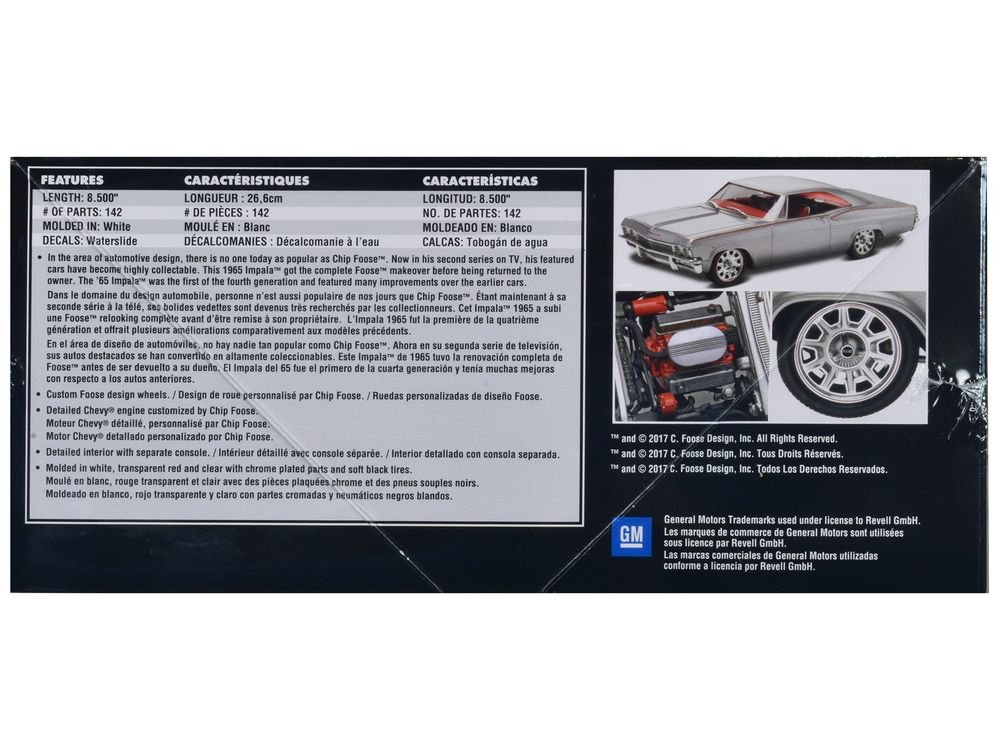 Level 5 Model Kit 1965 Chevrolet Impala "Foose Designed" 1/25 Scale Model by Revell view 3